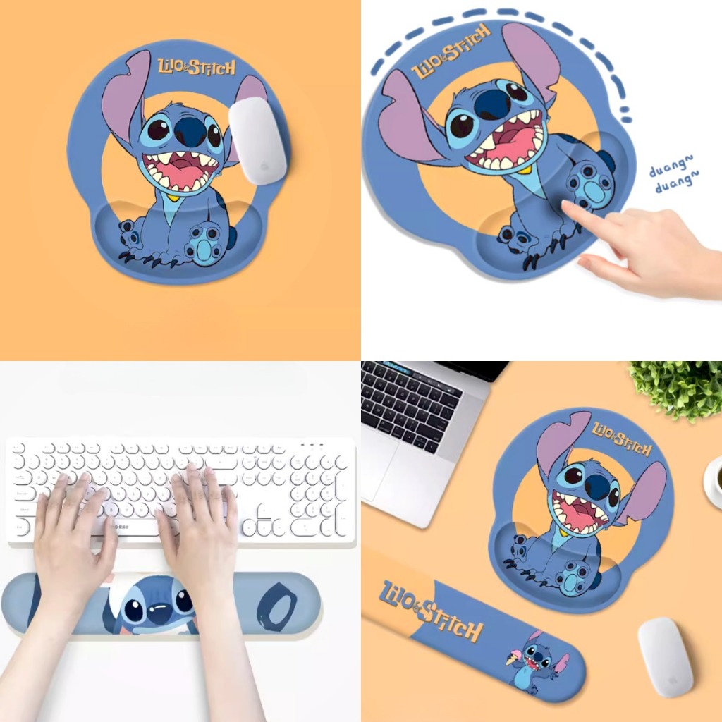 Jual Cute Squishy Stitch Premium Mousepad Wrist Alas Tatakan Laptop ...
