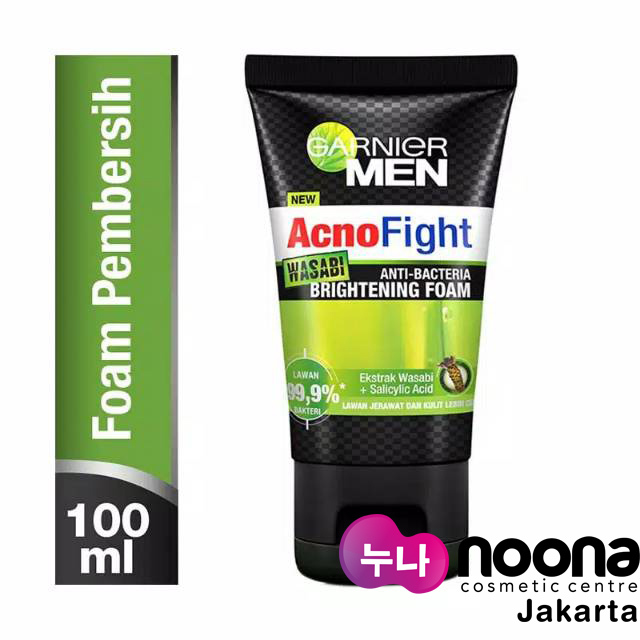 Jual GARNIER MEN ACNO FIGHT WASABI ANTIBACTERIAL BRIGHTENING FOAM 100ML
