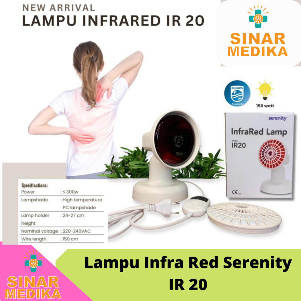 Jual lampu Infra Red Infra Merah IR 20 . Lampu Terapi 150 watt Infrared ...