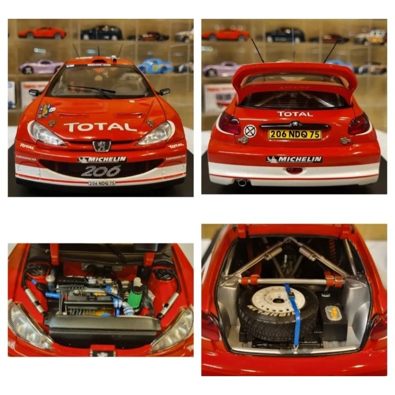 Planche Décalcomanies 1/43 Peugeot 206 Gronholm - Rallye Monte-Carlo 2003 WRC - RALLYE MINIATURE