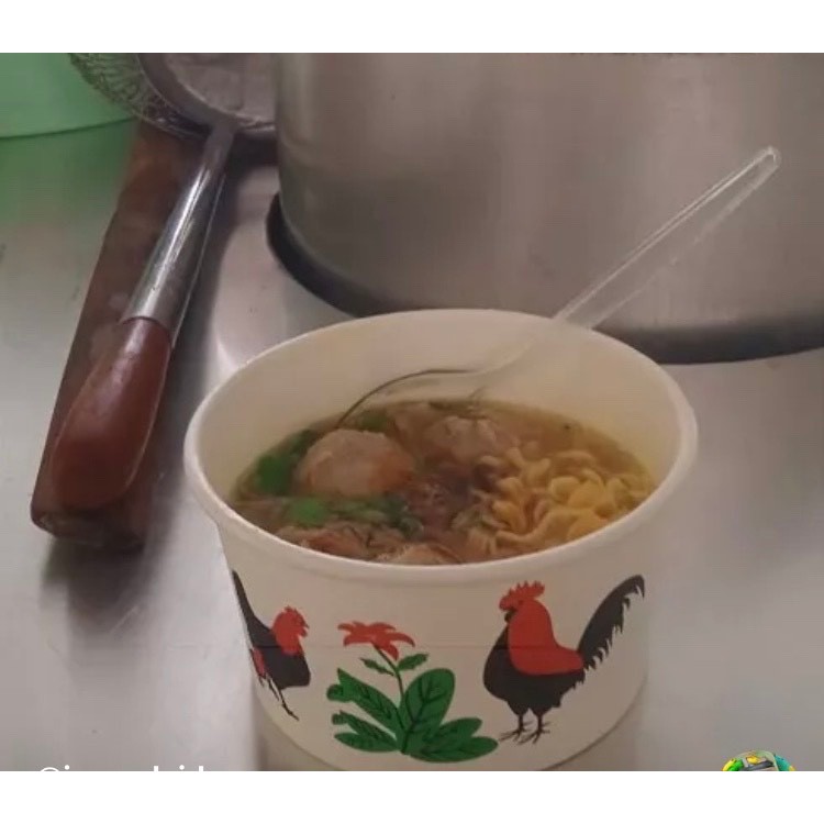 Jual Paper Bowl Ayam 12 Oz 360 ml Plus Dan Tutup 1 Pack Isi 25 Pcs ...