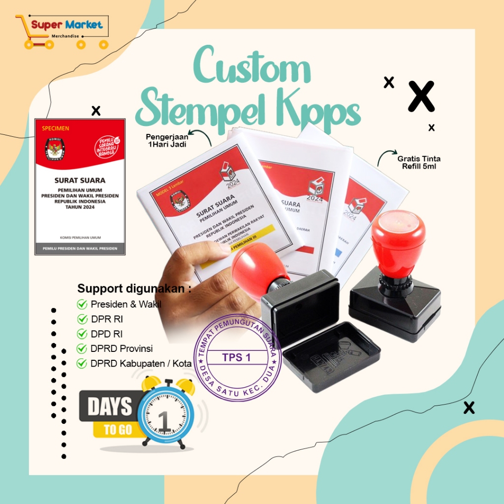 Jual Stempel Kpps Pemilu 2024 Cetak Stempel Tps Tanda Tangan Custom