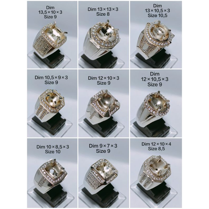 Jual Ring cincin/emban alpaka super microsetting | Shopee Indonesia
