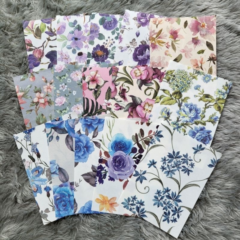 Jual 10 Lembar Paper Floral Vintage / Paper deco floral aesthetic ...