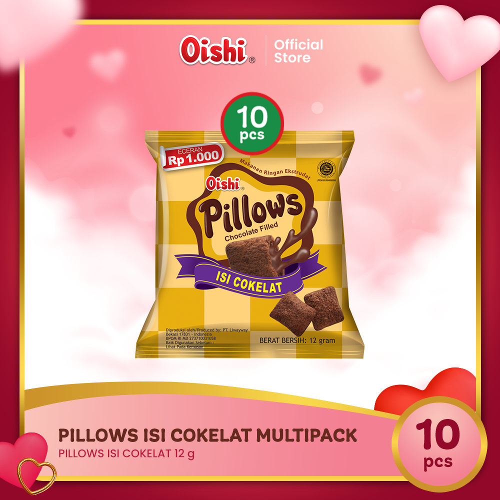 Jual Oishi Pillows Coklat Renceng 12g Shopee Indonesia