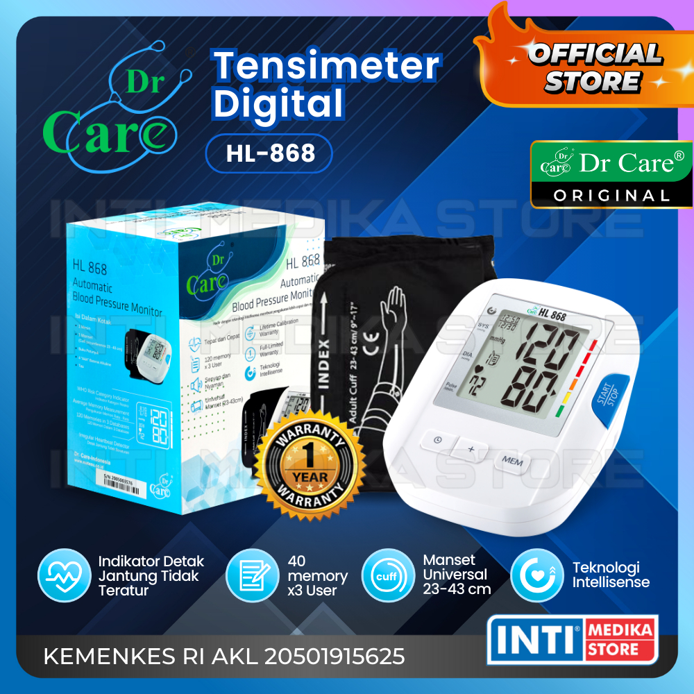 Jual DR CARE - Tensimeter Digital HL 868 | Tensi Ukur Tekanan Darah Dr ...