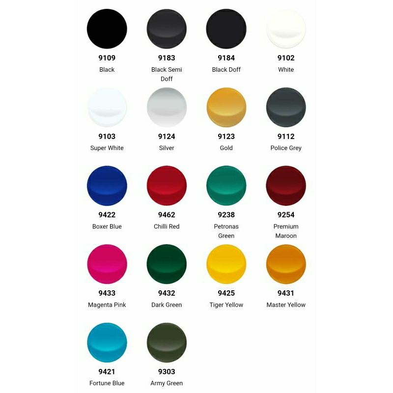 Jual DITON PREMIUM 400ML SEMUA WARNA BASIC COLOUR MERAH KUNING HIJAY ...
