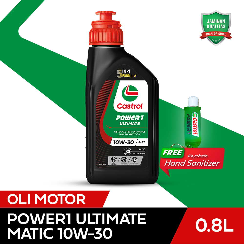 Jual Oli Mesin Motor Castrol POWER1 Ultimate Matic 10W-30 (0.8L ...