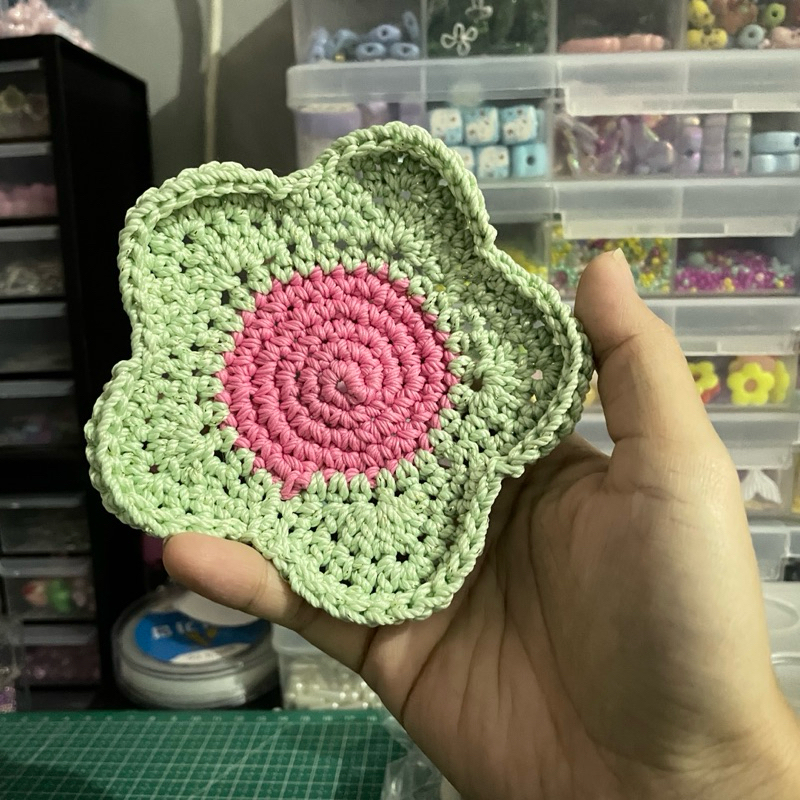 Jual Daisy Flower Coaster Crochet / Coaster Rajut | Shopee Indonesia