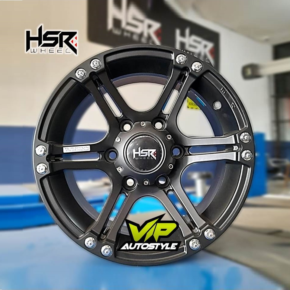 Jual Velg mobil Ring 15 HSR Kizu Black Racing New Panther, everest ...