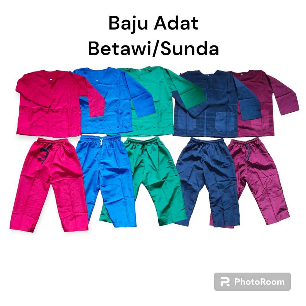 Jual Baju Pangsi Betawi Pakaian Adat Betawi Anak sampai Dewasa Dapat
