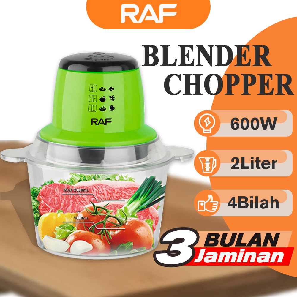 Jual RAF Blender Bumbu Daging 600W Chopper Penggiling Daging Elektronik ...