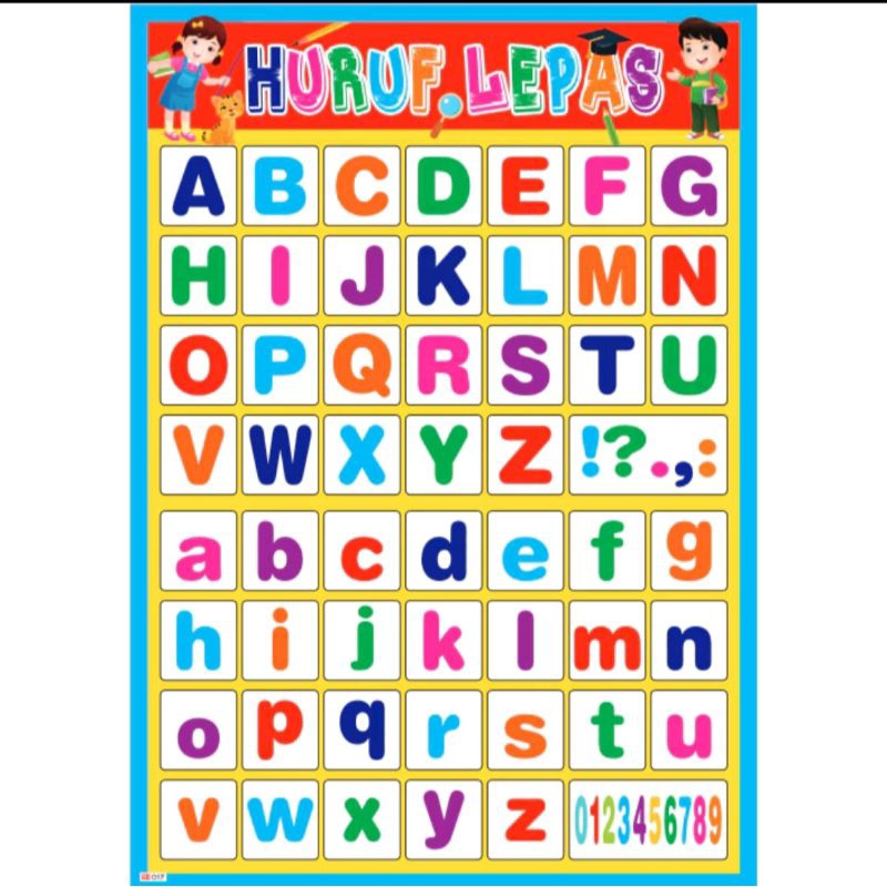 Jual Poster Edukasi Anak/poster abc, angka,hijaiyah, dll | Shopee Indonesia