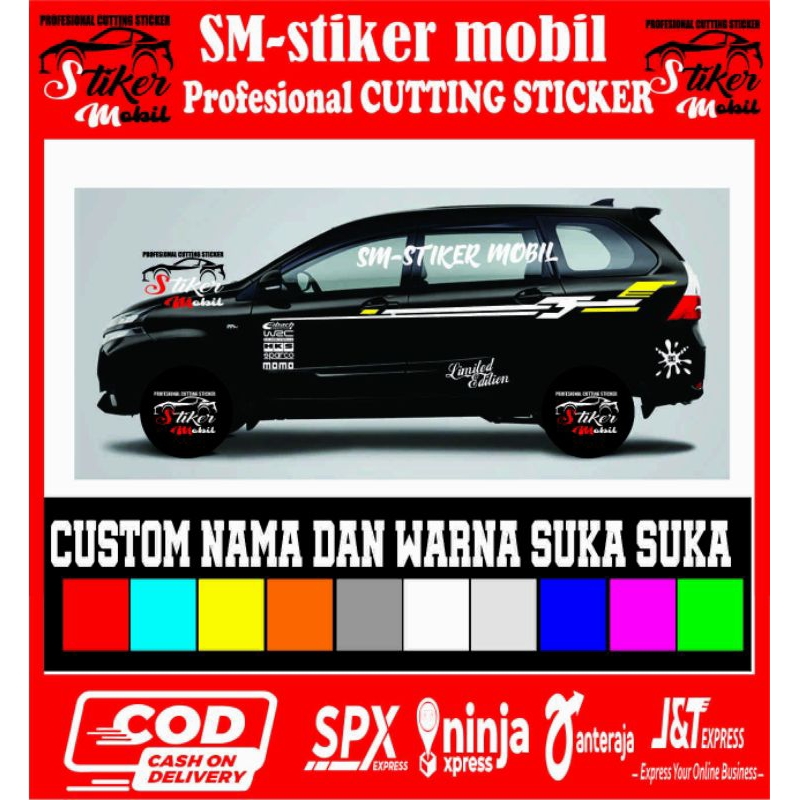 Jual stiker mobil avanza xenia calya sigra terios toyota rush pajero ...