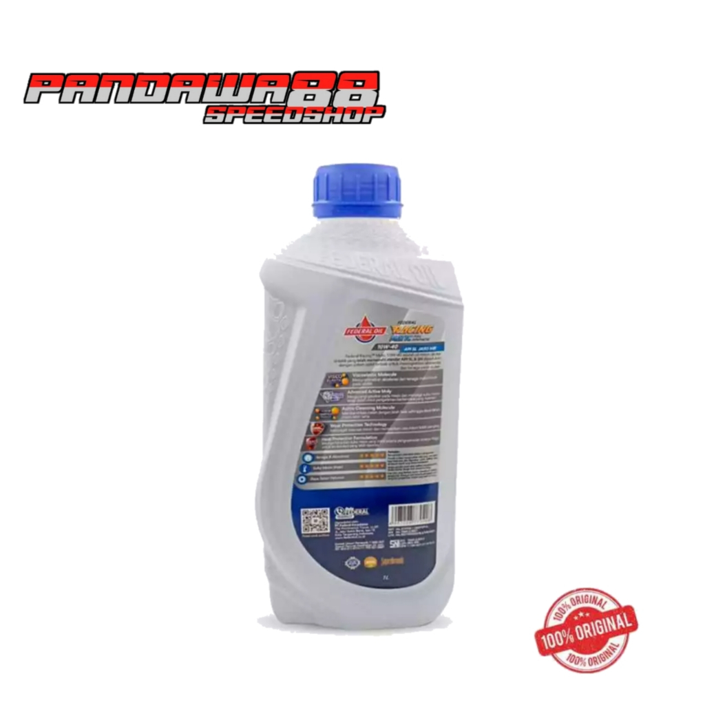 Jual Oli FEDERAL RACING MATIC FULL SYNTHETIC 1L 10W-40 API SL JASO MB ...