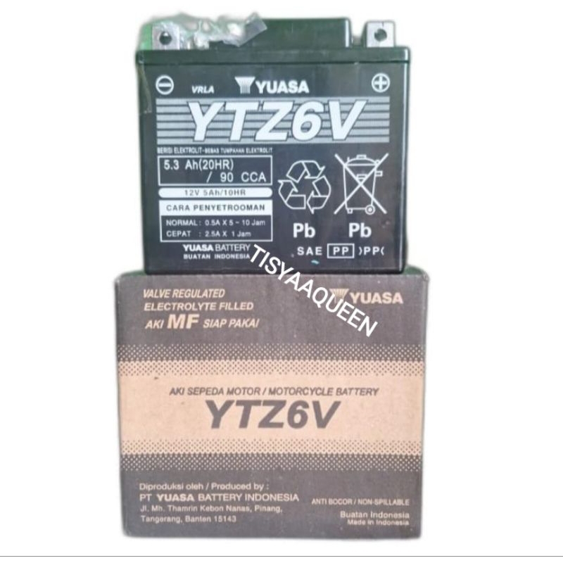 Jual AKI YUASA YTZ6V ORIGINAL AKI MOTOR YTZ6V ( AKI BARU ) | Shopee