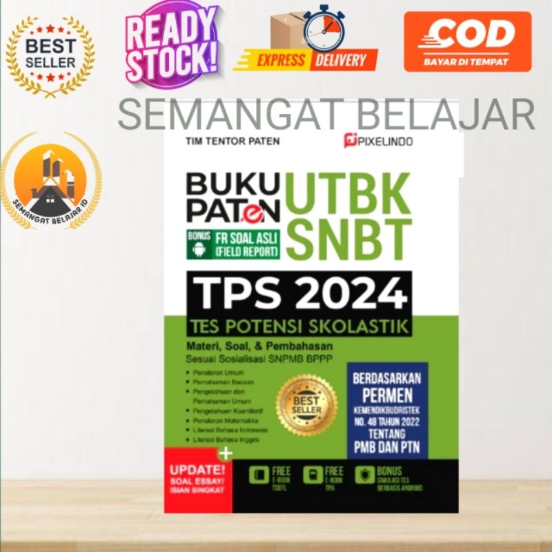 Jual BUKU PATEN UTBK SNBT 2024 TERBARU - BUKU PATEN UTBK SNBT TPS 2024 ...