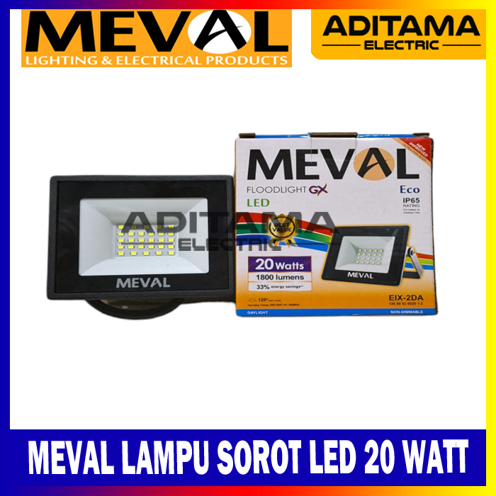 Jual MEVAL LAMPU SOROT LAMPU TEMBAK FLOODLIGHT LED 20 WATT 20W | Shopee ...
