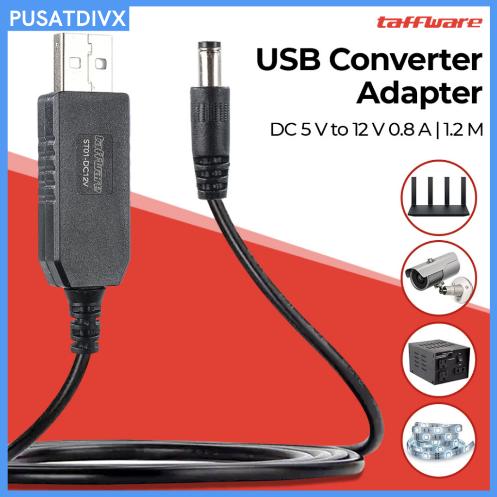 Jual Taffware Kabel Converter Dc To Usb V Power Adapter Step Up Adaptor Kipas Shopee Indonesia