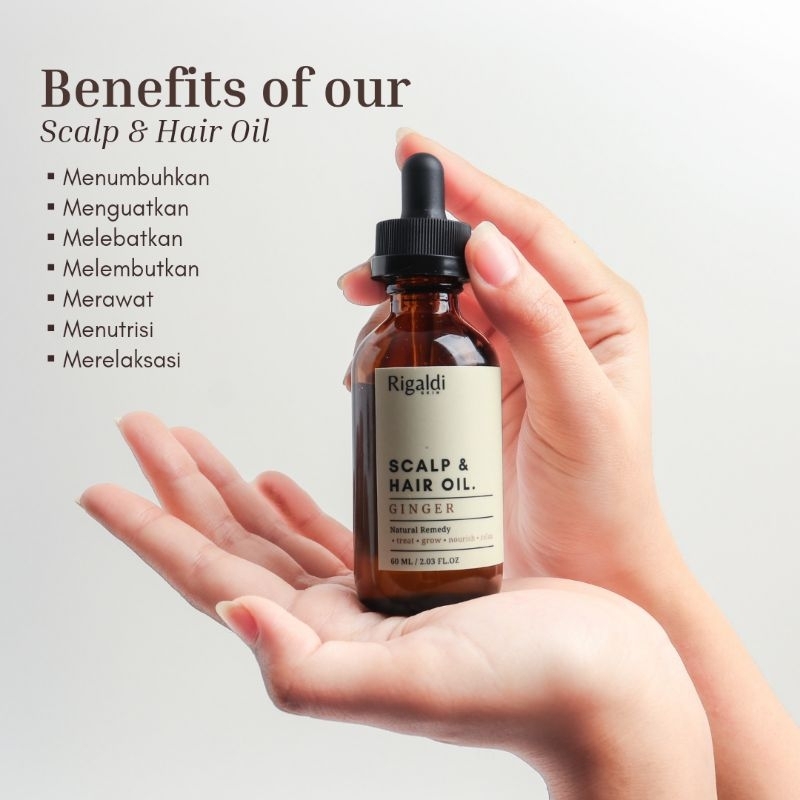 Jual Rigaldi Scalp & Hair Oil Ginger, Peppermint, Rosemary | Minyak ...