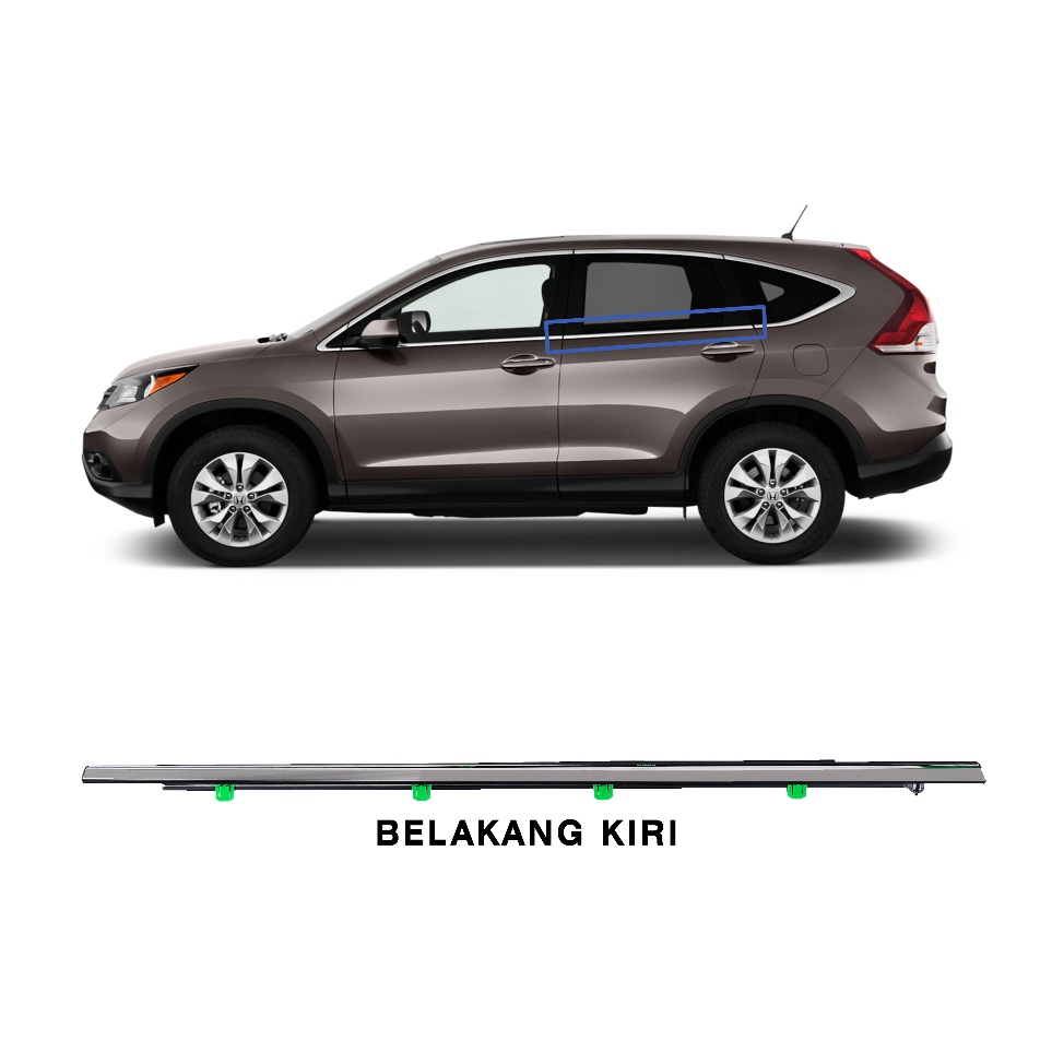 Jual Cd pelipit karet kaca pintu luar weather strip kaca luar honda crv ...