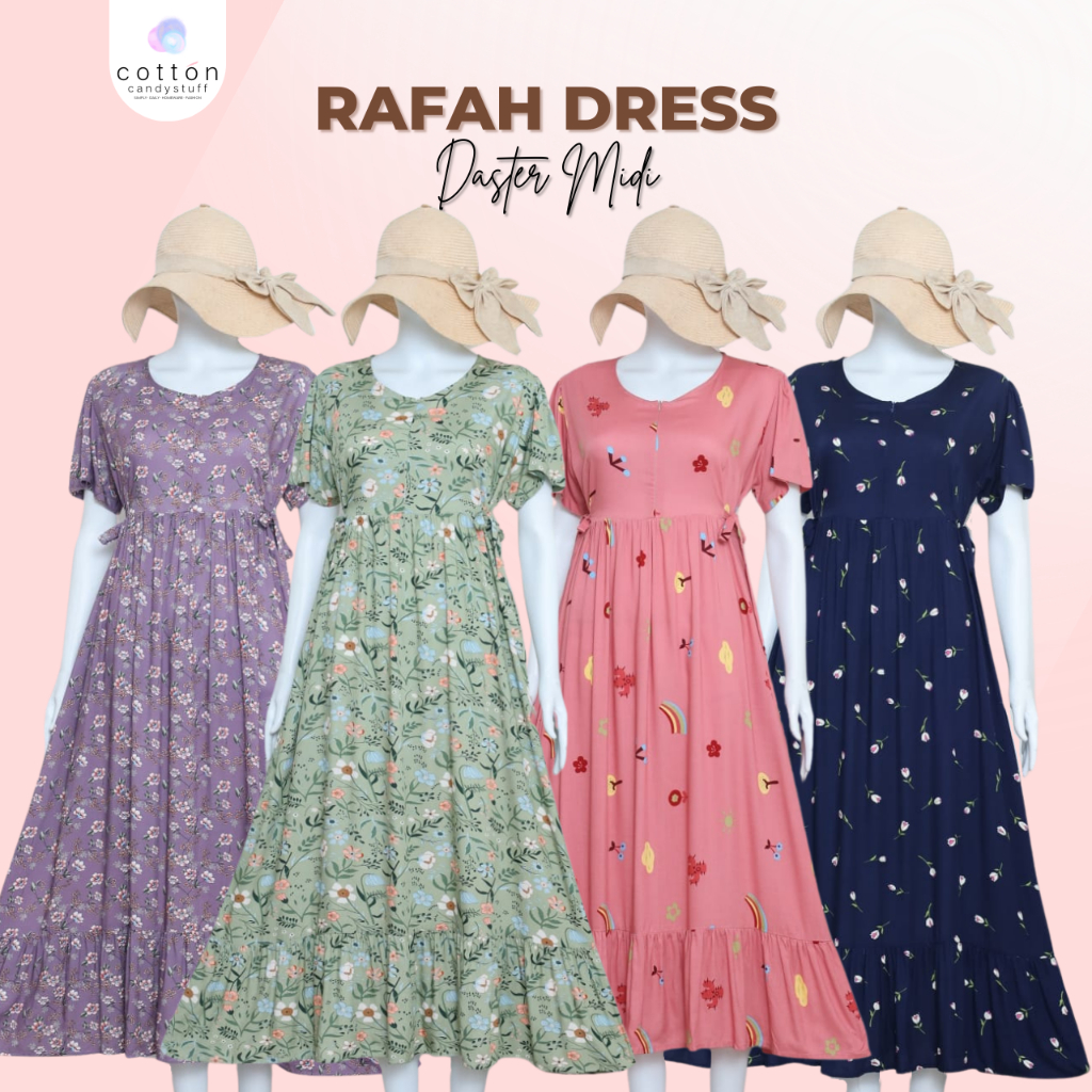 Jual Daster Panjang Rafah Dress Pendek Selutut Hamil Busui Friendly ...