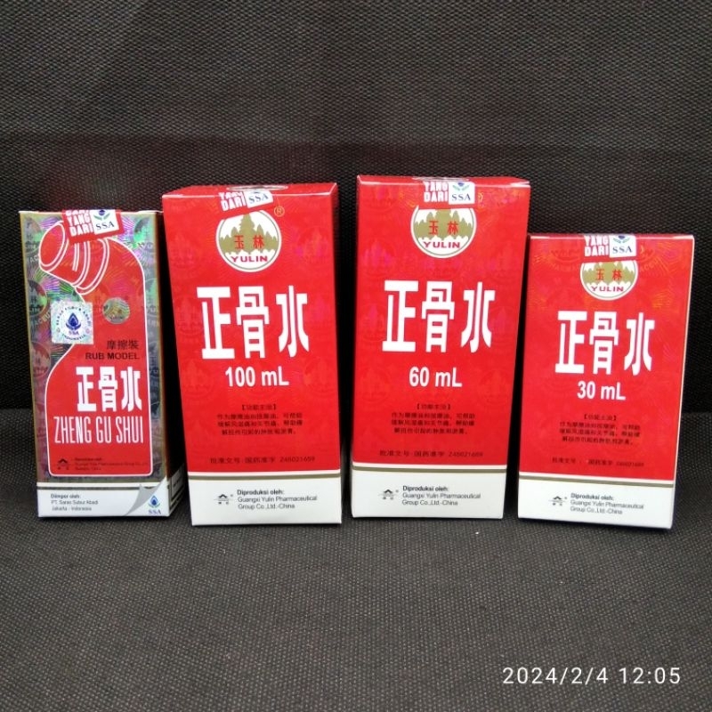 [BPOM] Zheng Gu Shui | YULIN | Patah Tulang, Keseleo, Memar, Pegal, Rematik