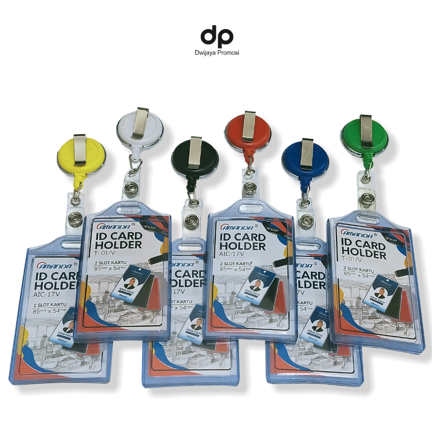 Jual Name Tag ID Card Karet 2 Slot Amanda dan Yoyo ID Card Putar ...