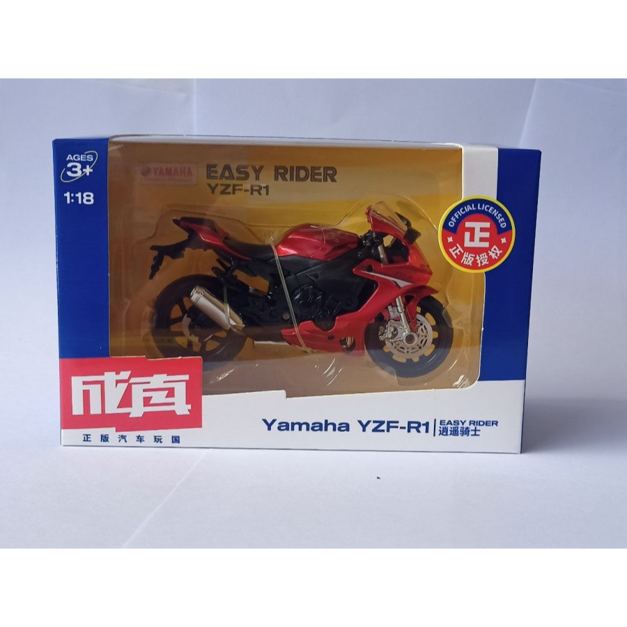 Jual Diecast Motor Yamaha YZF-R1 merah miniatur motor sport koleksi ...