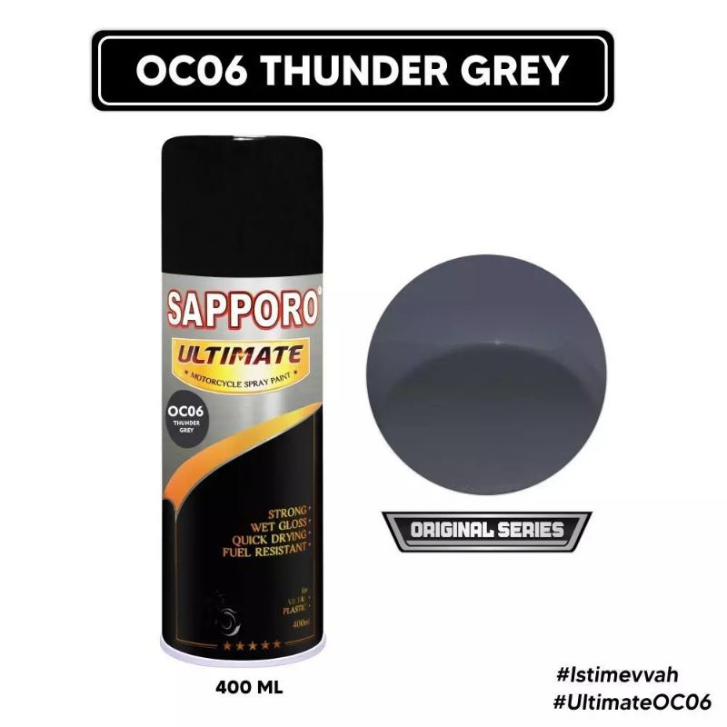 Jual SAPPORO ULTIMATE OC06 THUNDER GREY CAT SEMPROT AEROSOL SPRAY PAINT ...