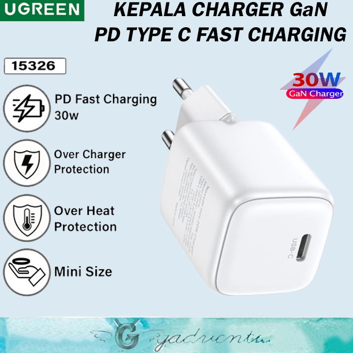 Jual Ugreen Charger Set 25W Type C Untuk iPhone 15 / Plus Adaptor