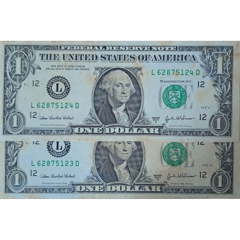 jual-2-lembar-1-dollar-amerika-serikat-usd-dengan-nomor-seri-berurutan