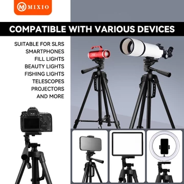 MIXIO 3366PRO 135CM Tripod Bluetooth Remote Bag For Photography Kamera Cellphone DSLR Tripod