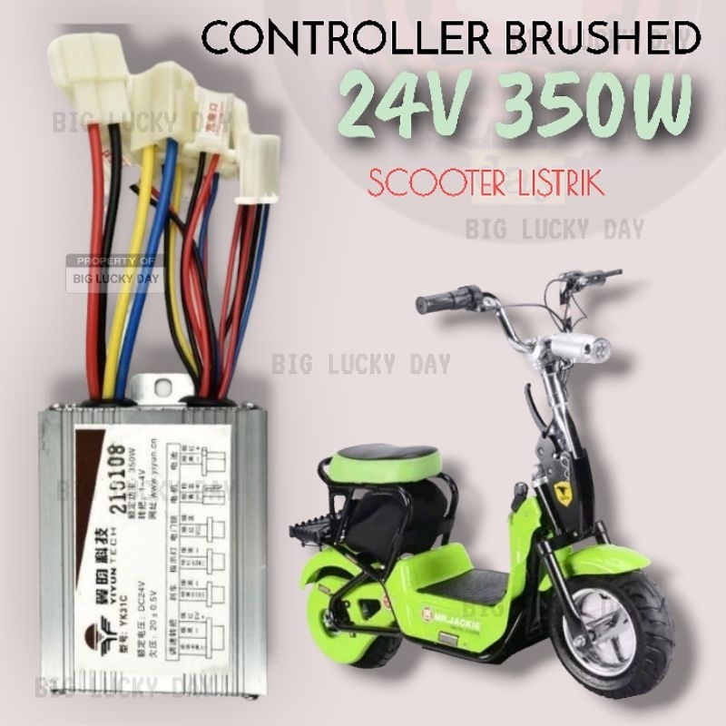 Jual KONTROLER 24V 350W BRUSHED SKUTER LISTRIK MR JACKIE S899 S898 ...