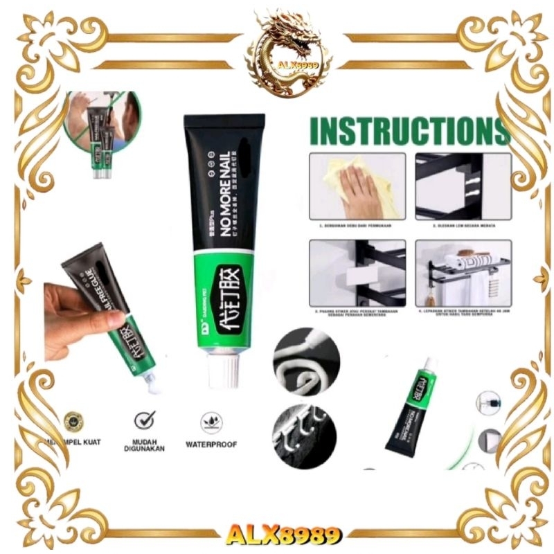 Jual MAGIC LEM PENGGANTI 60ML PAKU TEMBOK CAIRAN ADHESIVE GLUE ...