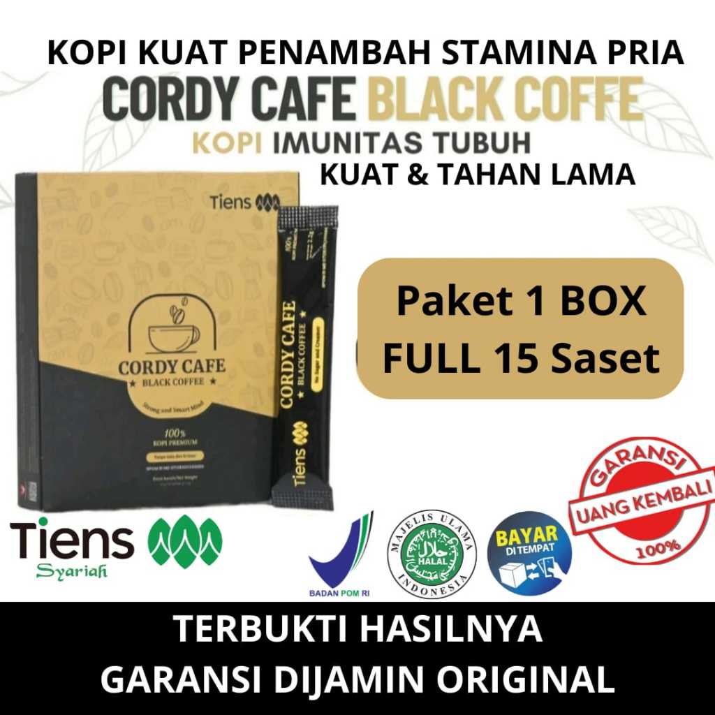 Jual Original Cordy Coffe Black Tiens Cordy Cafe Tiens Kopi Kuat Pria Tahan Lama Kopi Dewasa 7936