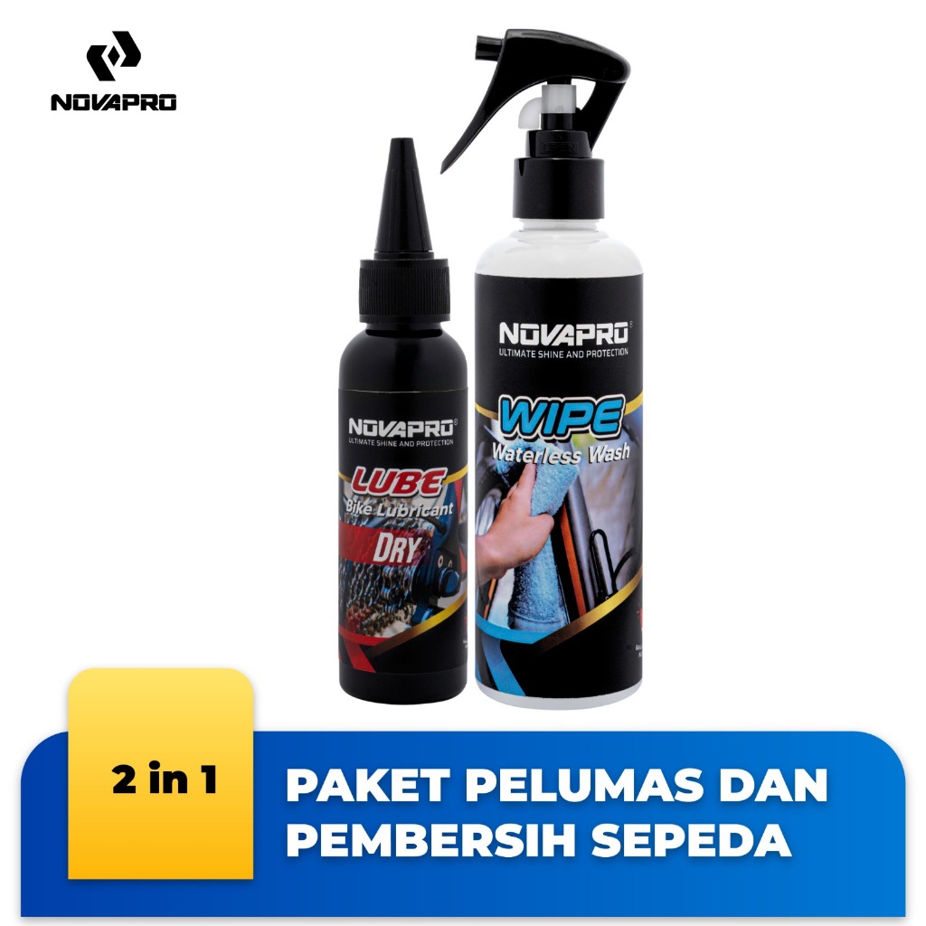 Jual Novapro Perawatan Sepeda Paket Dry Wash In Wipe Ml Dan Dry Lube Ml Shopee