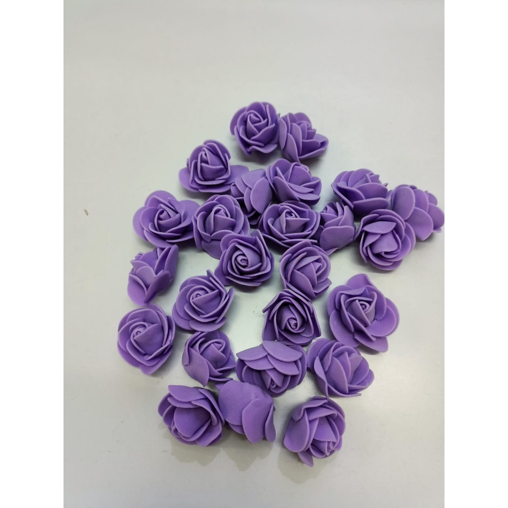 Jual CFR03 Topper Bunga 3 cm Rose Mawar Artificial Foam Flower Spon ...