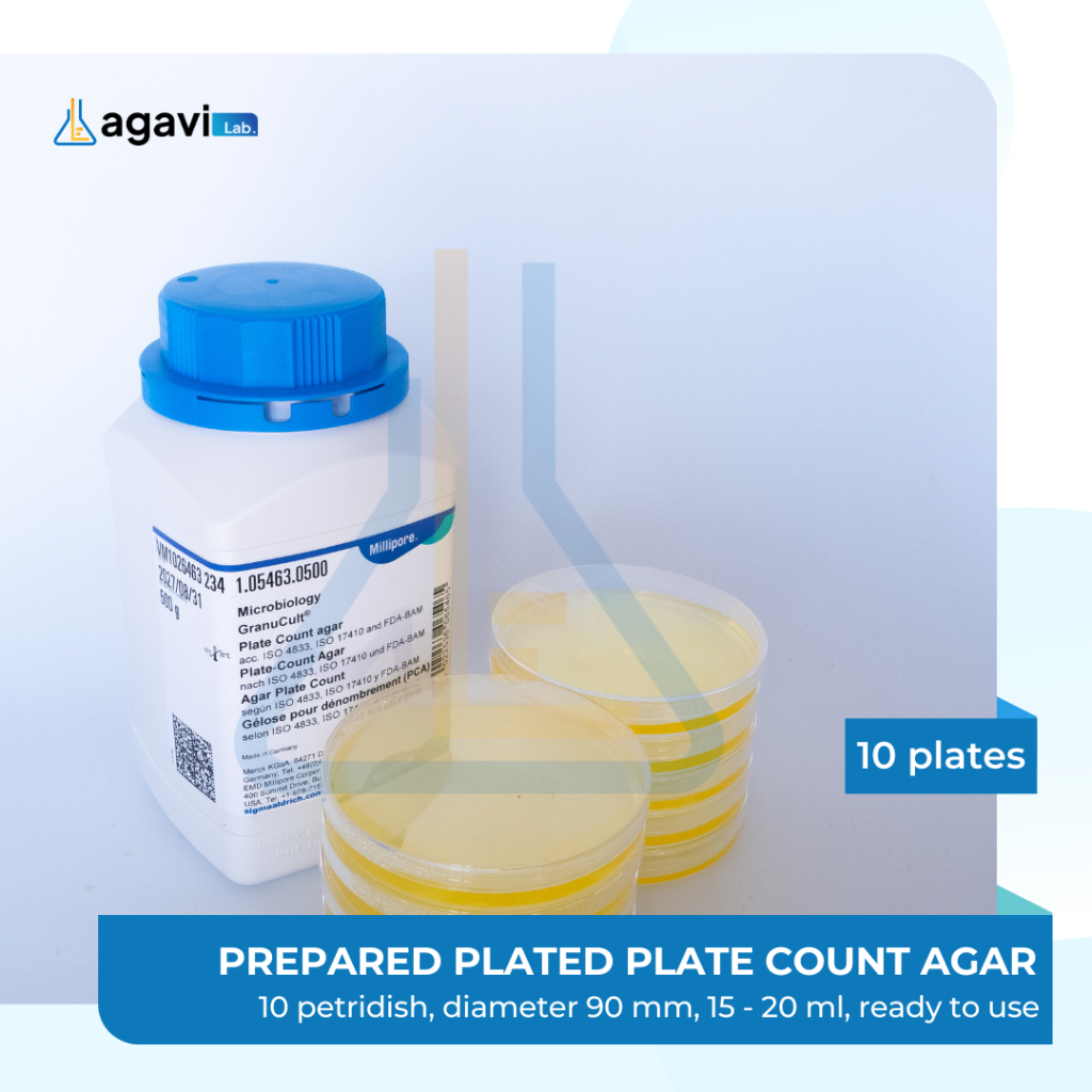 Jual PREPARED PLATED MEDIA PLATE COUNT AGAR/ MEDIA PCA 10 PCS CAWAN