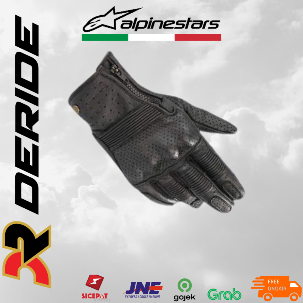 Alpinestars Rayburn V2 Motorradhandschuhe – Ziegenleder, Tabakbraun, Größe L, CE-geprüft