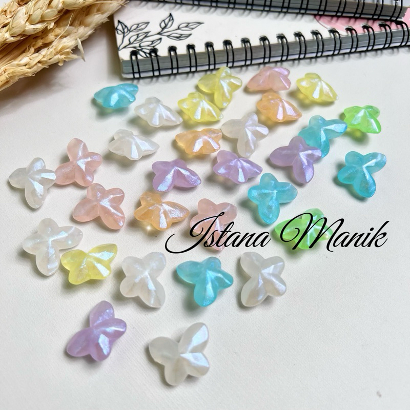 Jual Manik Mote Shimmer Glitter / Manik Jelly Glowing bintang kupu love ...