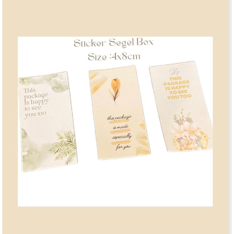 Jual Sticker Segel Box size 4x8cm | Shopee Indonesia