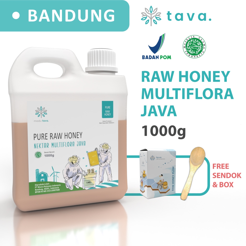 Jual Madu Asli Murni 1kg Tava Grade A Nektar Multiflora Java 100% Alami ...