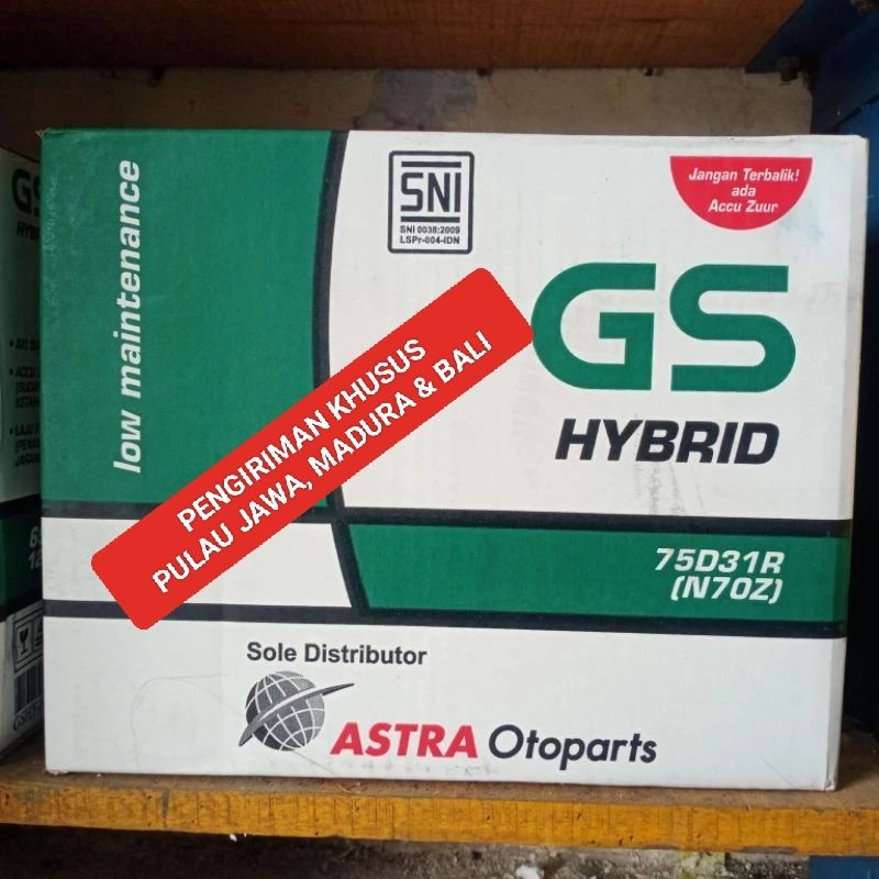 Jual ORIGINAL Aki GS ASTRA Hybrid N70Z untuk L300 Kuda Diesel Ranger