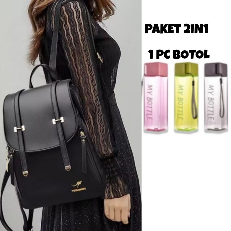 Jual COD TAS RANSEL WANITA KULIT PU LEATHER BACKPACK NEW ARRIVAL 2023 ...