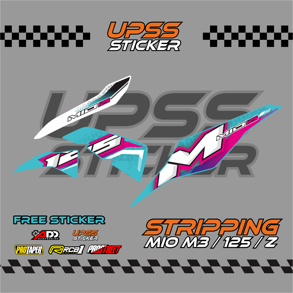 Jual Stiker Mio M3/Z Decal Striping Standar Mio M3/Z Premium Racing ...