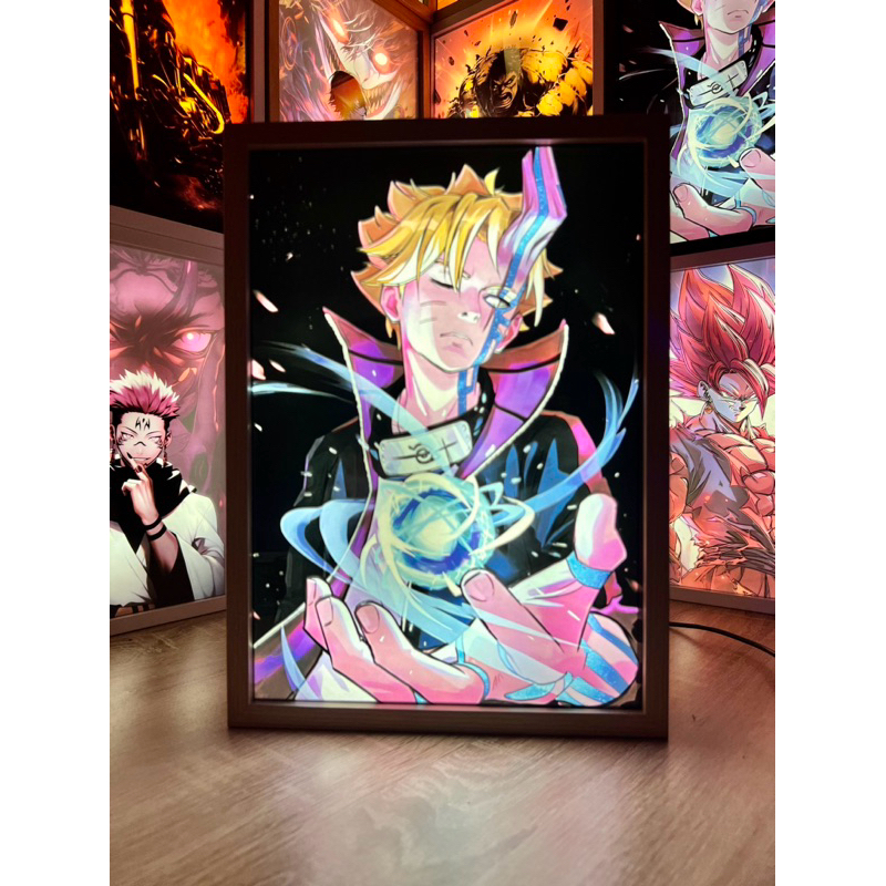 Jual Foto Light Painting Anime UZUMAKI BORUTO frame 3D Menyala | Shopee ...