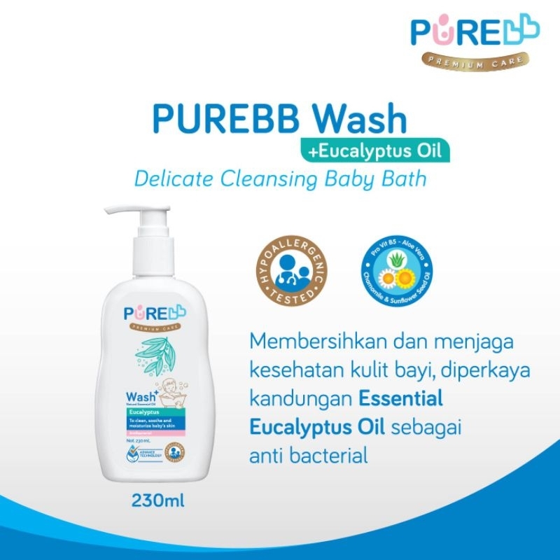 Jual PURE BABY PURE BB WASH EUCALYPTUS & LAVENDER 230ML SABUN MANDI ...