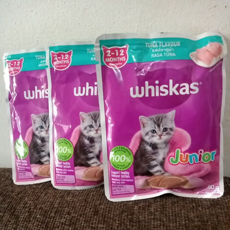 Jual whiskas basah tuna junior Ready stok Shopee Indonesia
