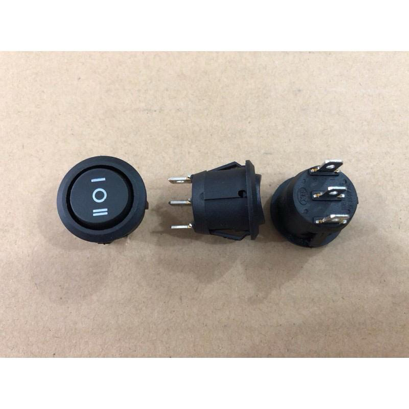 Jual 5pcs Saklar Rocker switch BULAT HITAM 3 pin / 3 kaki ON OFF ON ...